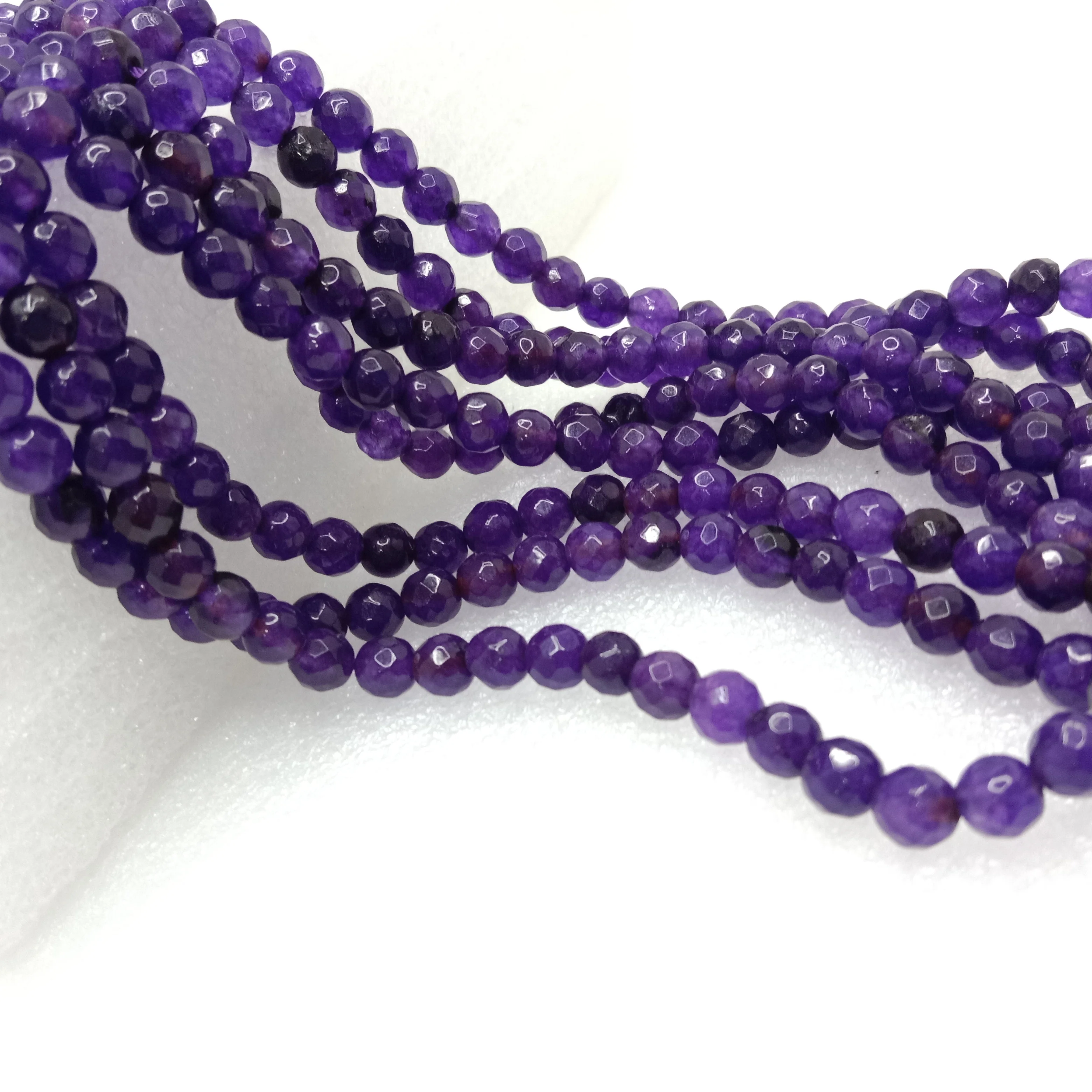 Purple High Quality agate Round Beads 6mm 1 string(60pcs)