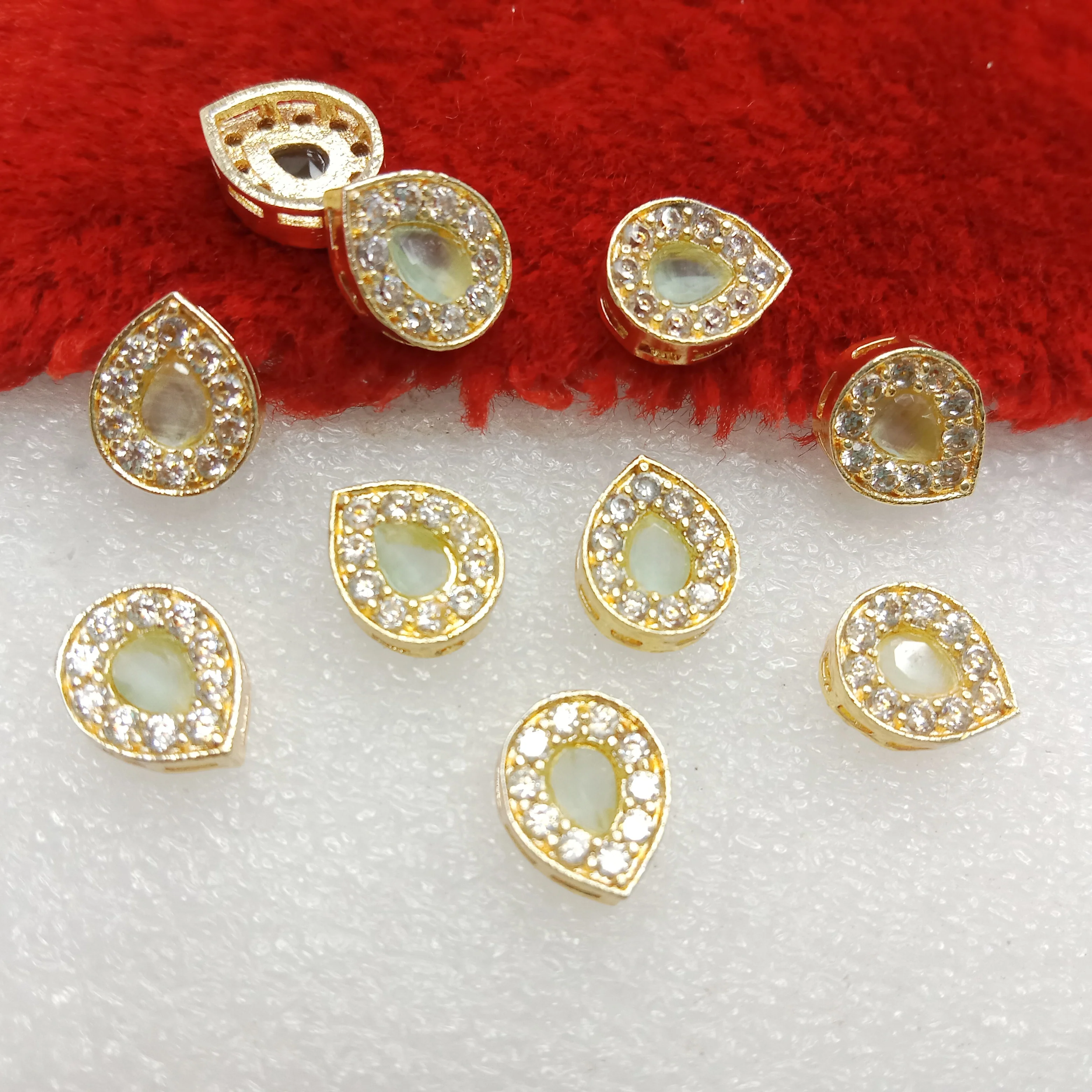 Mint drop shape (10pcs) high quality AD connectors (11mm)(2cm)