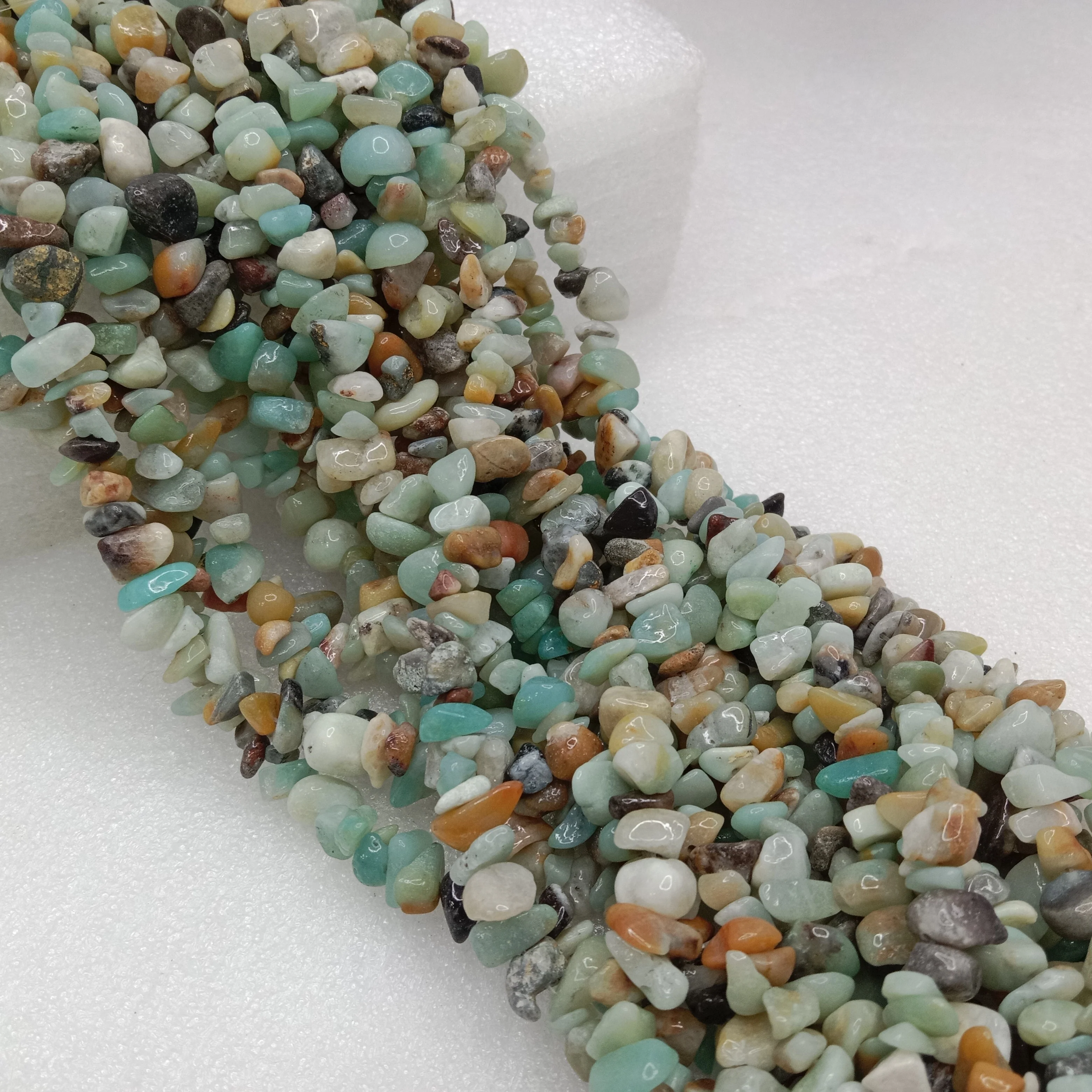 Amazonit Uncut stone beads 1 string