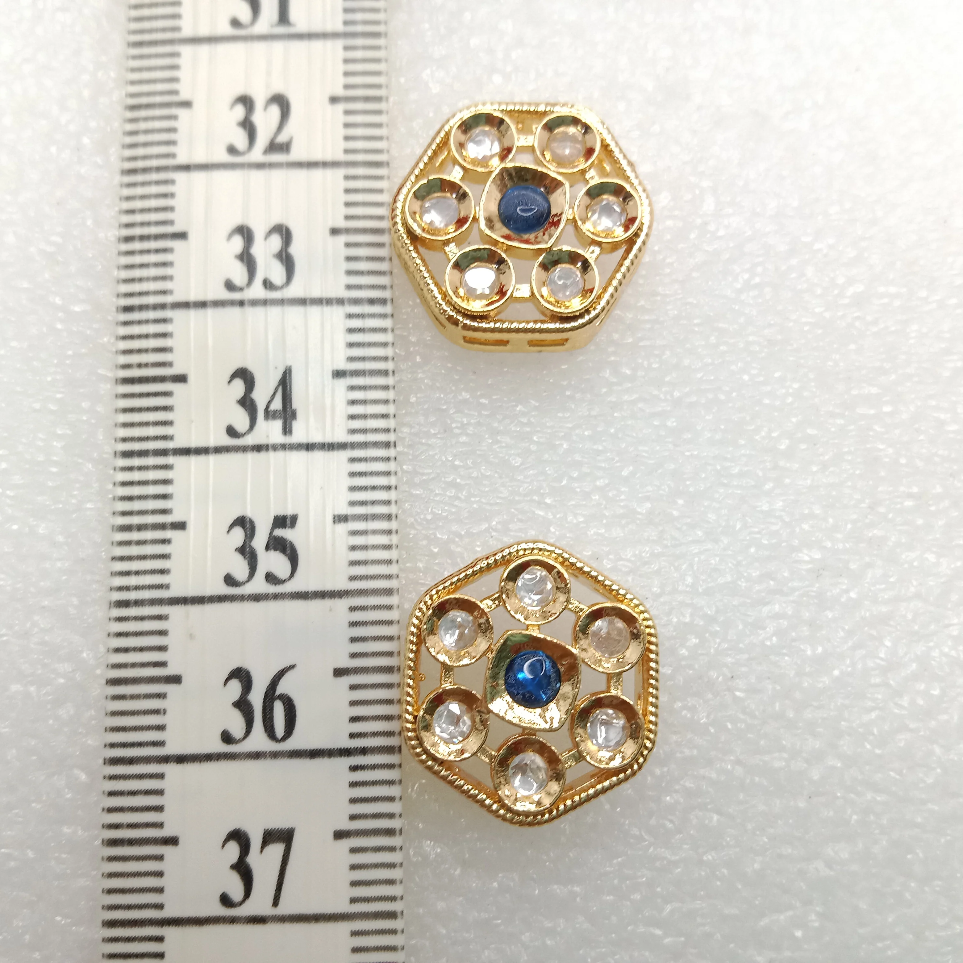 Dark blue (6pcs) high quality kundan connectors 18mm(2cm)