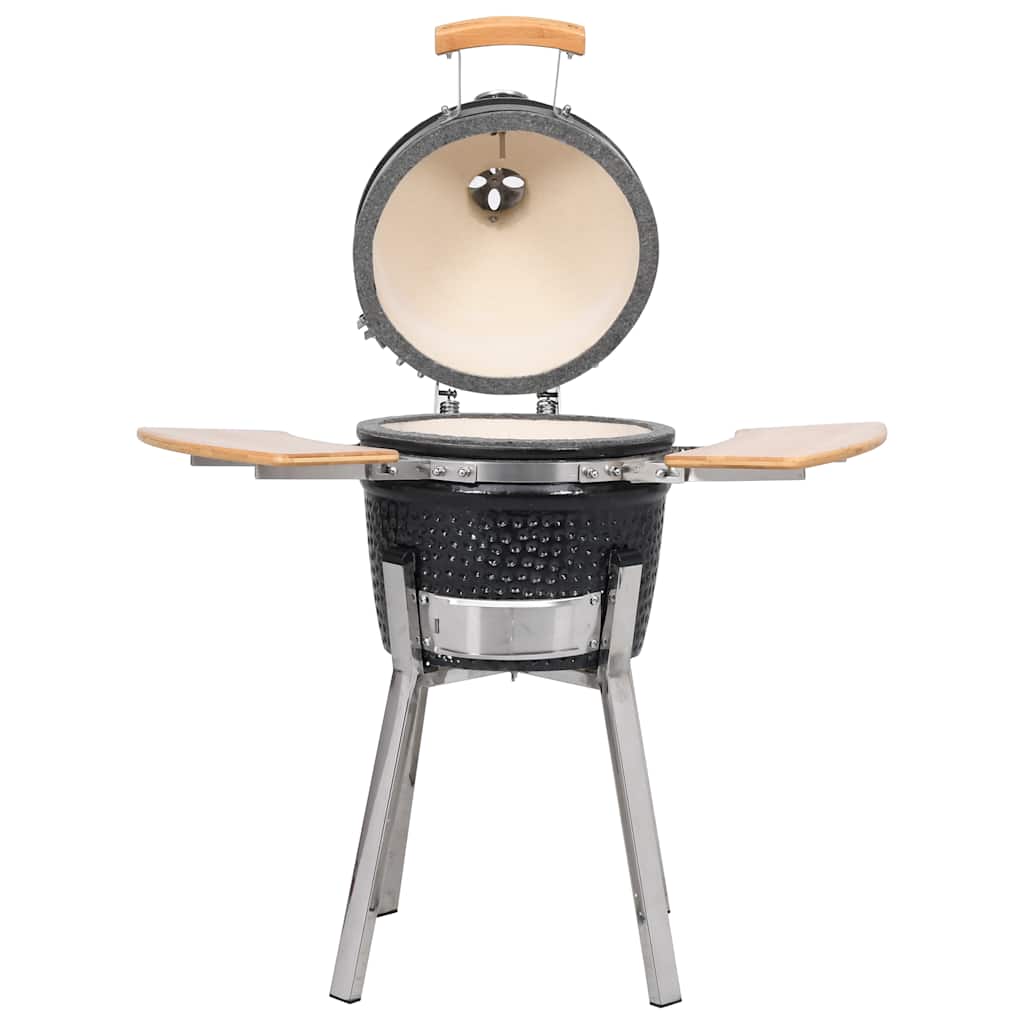 Kamado barbacoa parrilla y ahumador cerámico 81 cm v7356