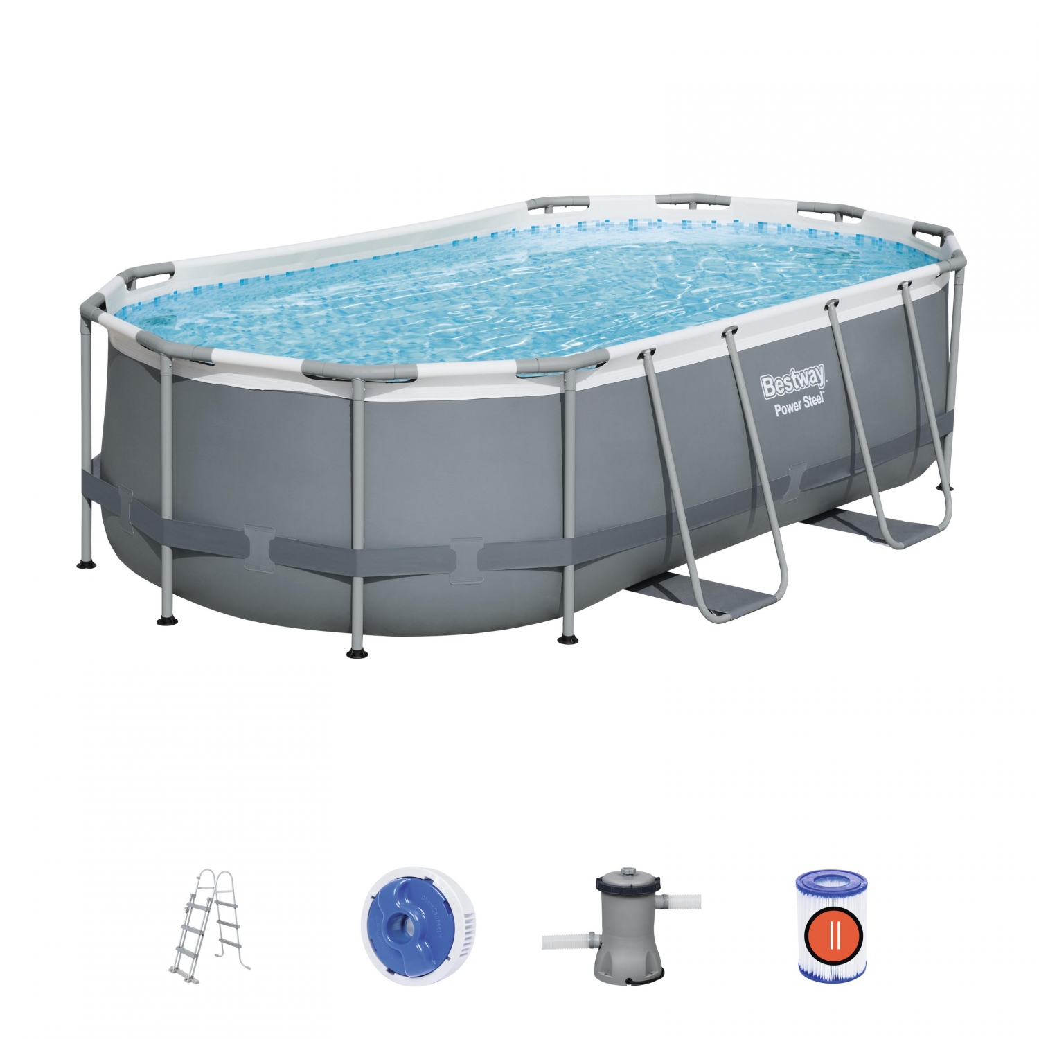 Piscina Tubular Oval 427x250x100 cm