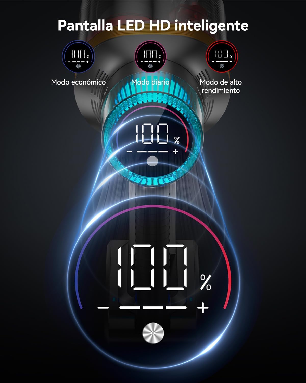aonus A9 MAX Aspiradora sin Cable, 48Kpa/600W Aspiradora Escoba sin Cable Potente, Separación de Polvo de 1.8L con Doble Taza Mejorada, 70 Minutos de Larga Duración, Adecuada para Pisos/Alfombras/Pelo