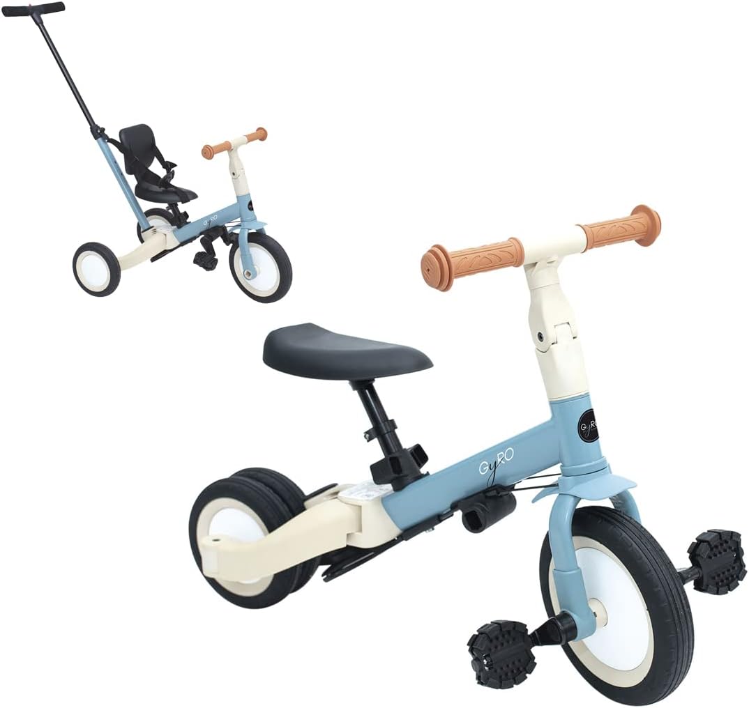 Olmitos - Triciclo Evolutivo de Bebé 5 en 1 GYRO + - Bicicleta Niños Desde 1 Año hasta 5 años - De Triciclo a Bicicleta con o sin Pedales – Adaptable y transformable (Gyro +, Verde)