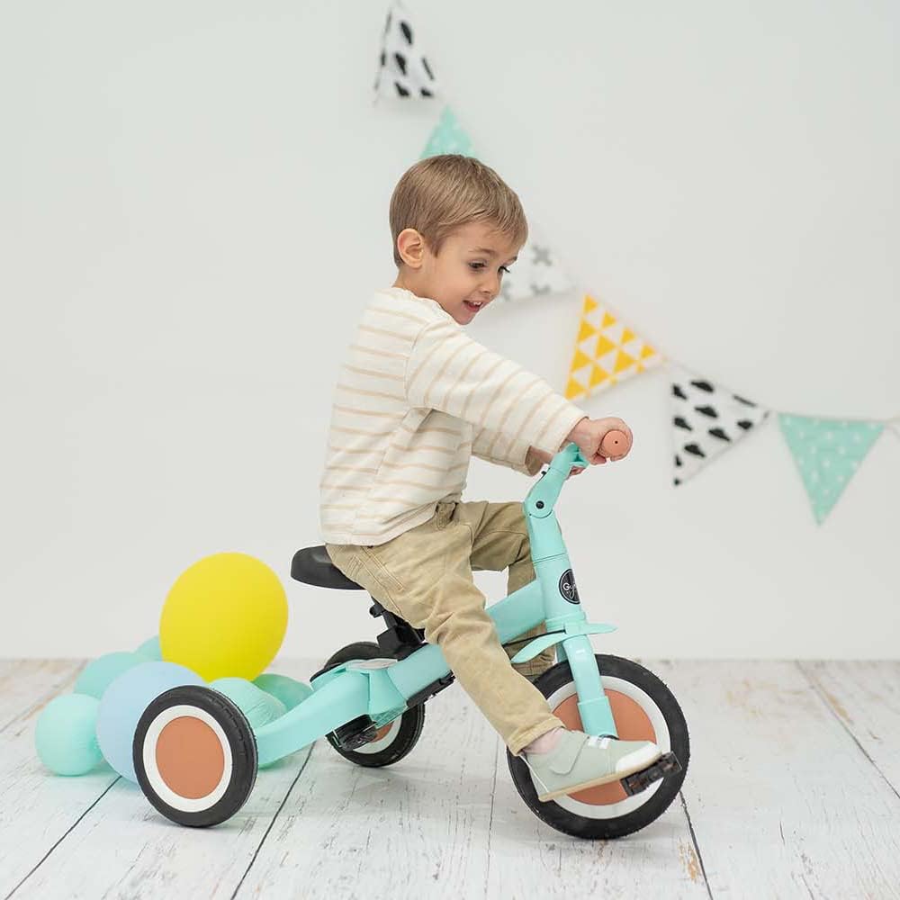 Olmitos - Triciclo Evolutivo de Bebé 5 en 1 GYRO + - Bicicleta Niños Desde 1 Año hasta 5 años - De Triciclo a Bicicleta con o sin Pedales – Adaptable y transformable (Gyro +, Verde)