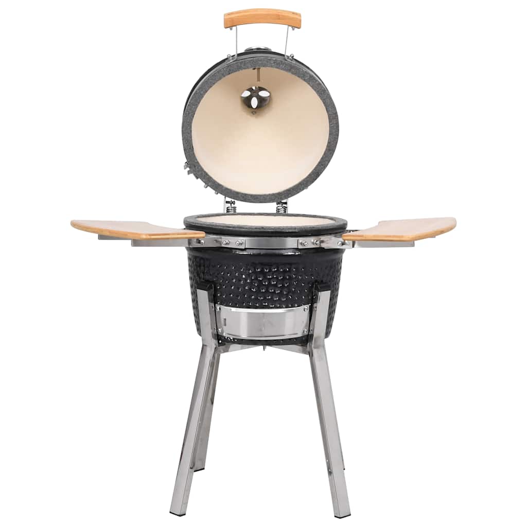 Kamado barbacoa parrilla y ahumador cerámico 81 cm v7356