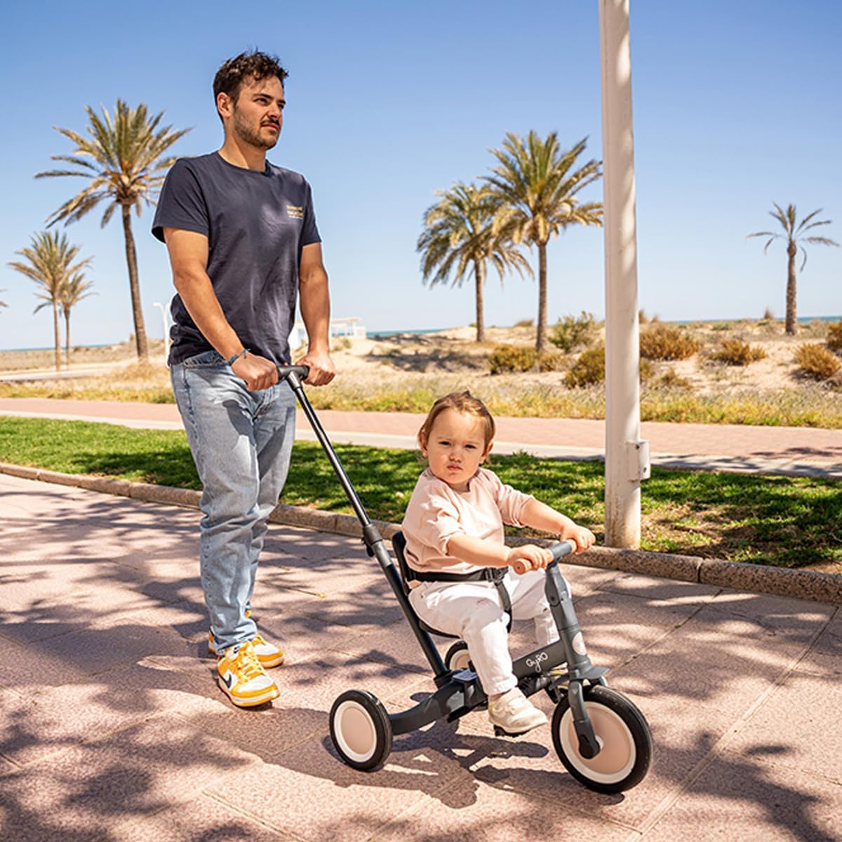 Olmitos - Triciclo Evolutivo de Bebé 5 en 1 GYRO + - Bicicleta Niños Desde 1 Año hasta 5 años - De Triciclo a Bicicleta con o sin Pedales – Adaptable y transformable (Gyro +, Verde)
