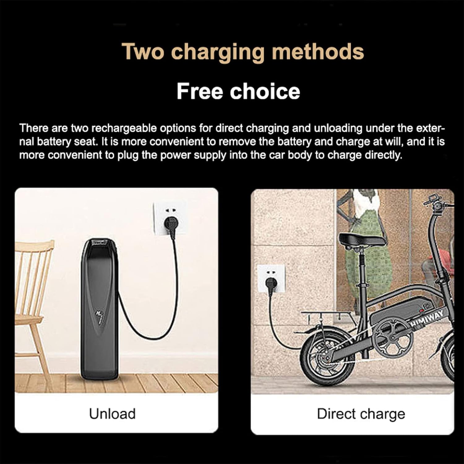 Batería de Bicicleta Eléctrica 36V 15Ah Batería Ebike con Cargador, Paquete de batería 18650, para Kit de conversión de Motor eléctrico para Bicicleta de montaña/Bicicleta