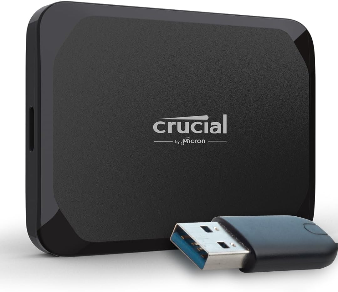 Crucial X9 SSD 4TB Portátil, Hasta 1050MB/s, Compatible con PC, Mac, PlayStation y Xbox, Disco Duro Sólido Externo SSD, USB-C 3.2 - CT4000X9SSD902