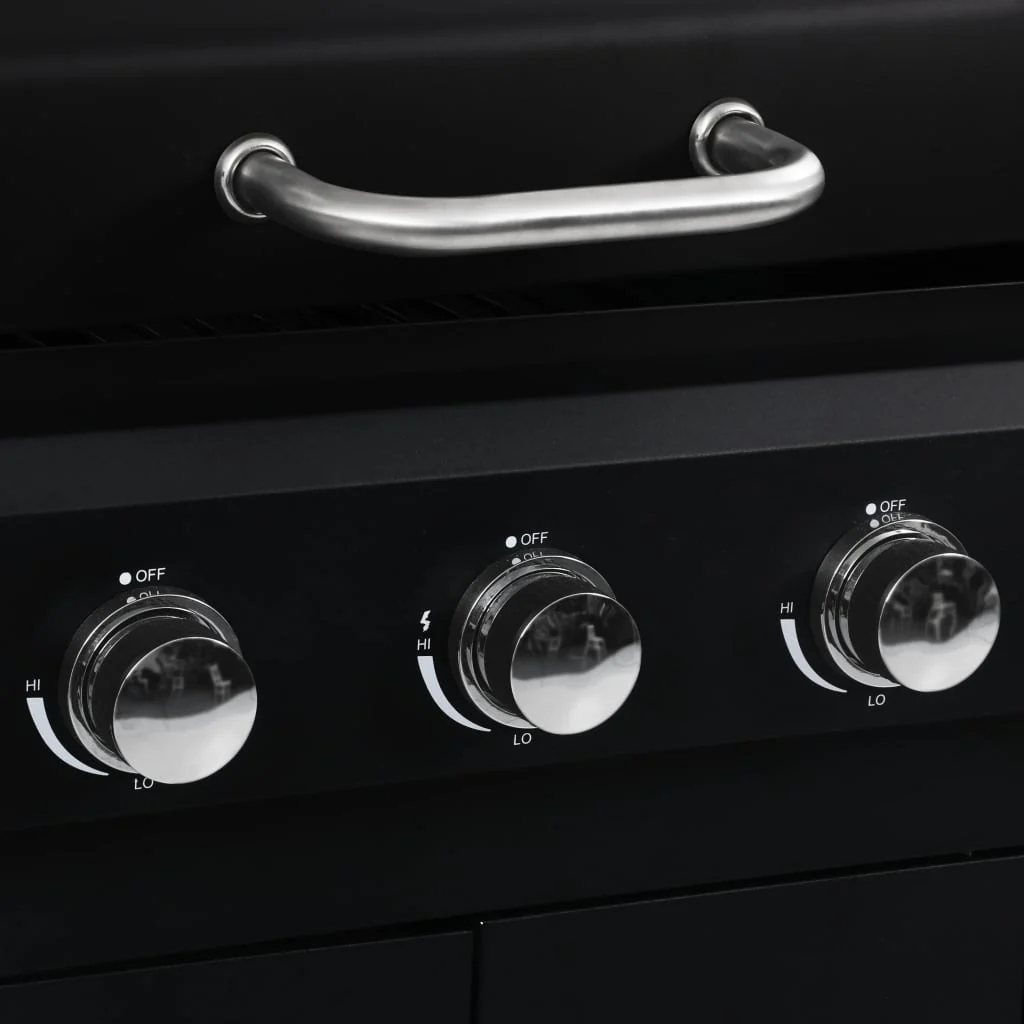 Barbacoa combinada de gas y carbón con 3 fogones V6872