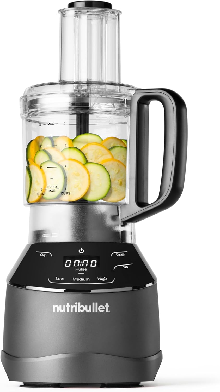 nutribullet triple Prep System, batidora eléctrica, batidora de vaso profesional multifunción, 1500 vatios de potencia, 3 electrodomésticos, negro, NBF580B