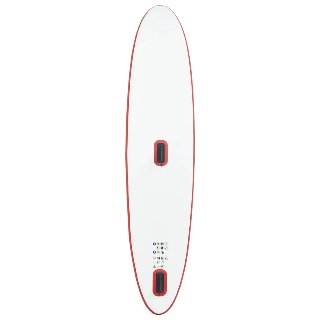 Tabla de paddle surf inflable con vela roja y blanca v9776