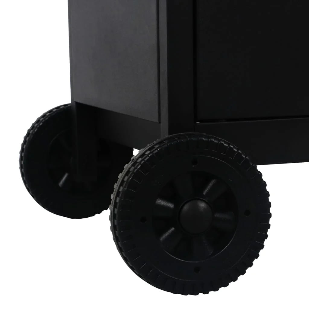 Barbacoa combinada de gas y carbón con 3 fogones V6872