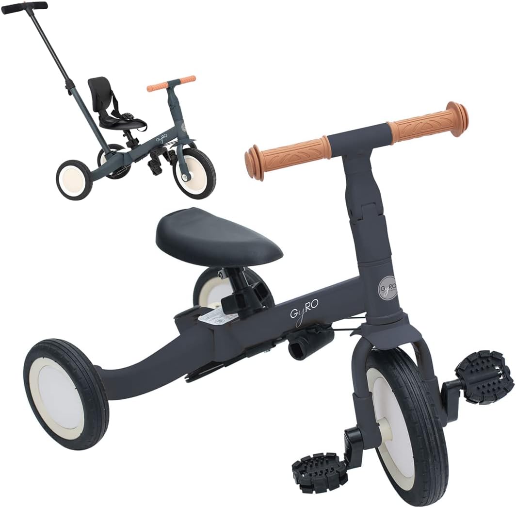 Olmitos - Triciclo Evolutivo de Bebé 5 en 1 GYRO + - Bicicleta Niños Desde 1 Año hasta 5 años - De Triciclo a Bicicleta con o sin Pedales – Adaptable y transformable (Gyro +, Verde)
