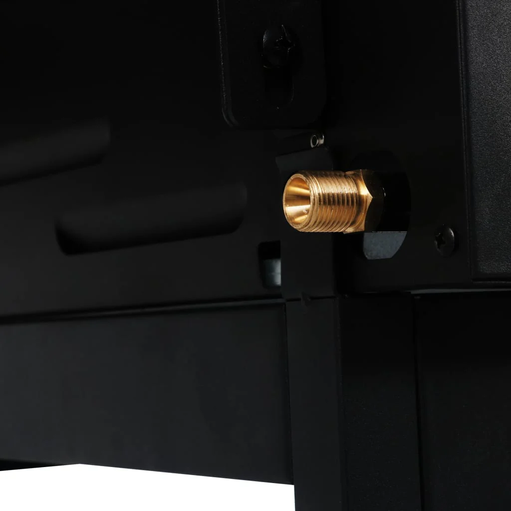 Barbacoa combinada de gas y carbón con 3 fogones V6872