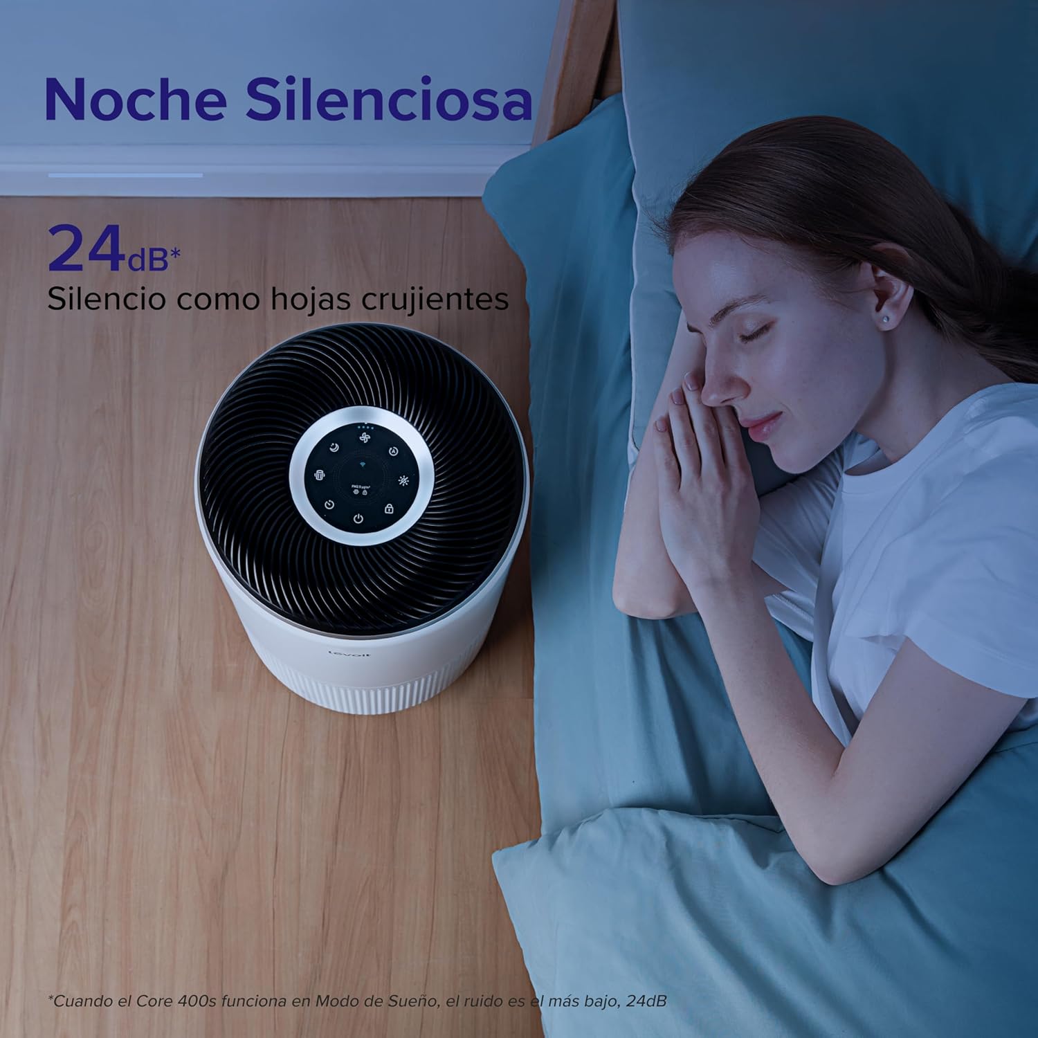 LEVOIT Purificador de Aire Inteligente con APP y ALEXA, Purificador de Aire CADR 400m³/h a 83m², 24dB Silencioso, Pantalla PM2.5, Filtro HEPA, Elimina el 99.97% de Alergias Polen Polvo Olores