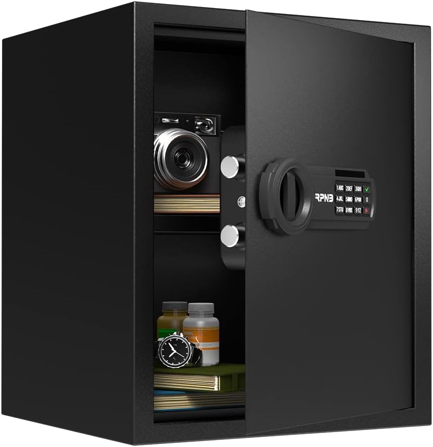 RPNB Luxury Safe and Lock, Safe, Digital Keypad Safe, Good Preservation for Home, Hotel and Office, Trade, Jewelry, Guns, Species. 51L