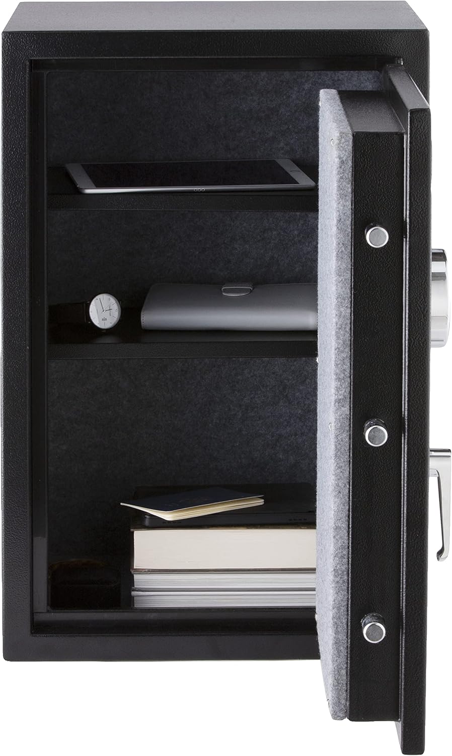 Amazon Basics Fireproof Safe with Programmable Electronic Keypad, 60 L, Black, 43 x 35 x 66 cm (W x D x H)