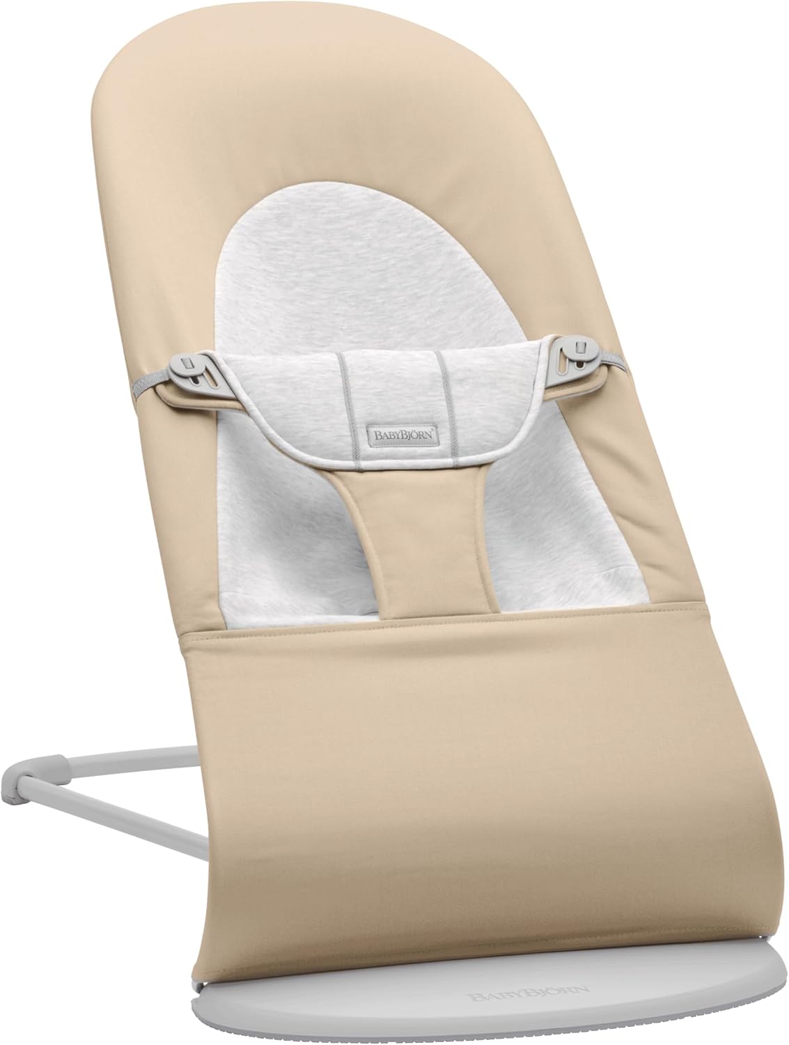 BabyBjörn Hamaca Balance Soft, Tejido/Jersey, Salvia claro/Gris