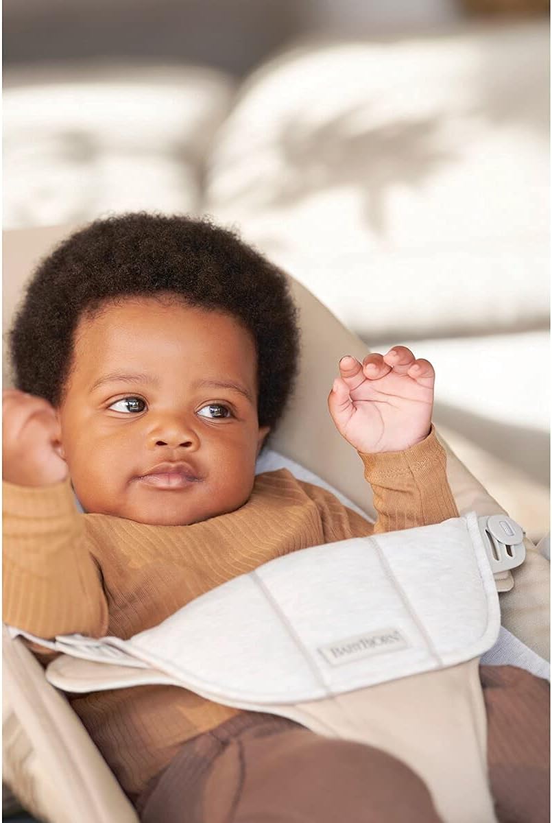 BabyBjörn Hamaca Balance Soft, Tejido/Jersey, Salvia claro/Gris