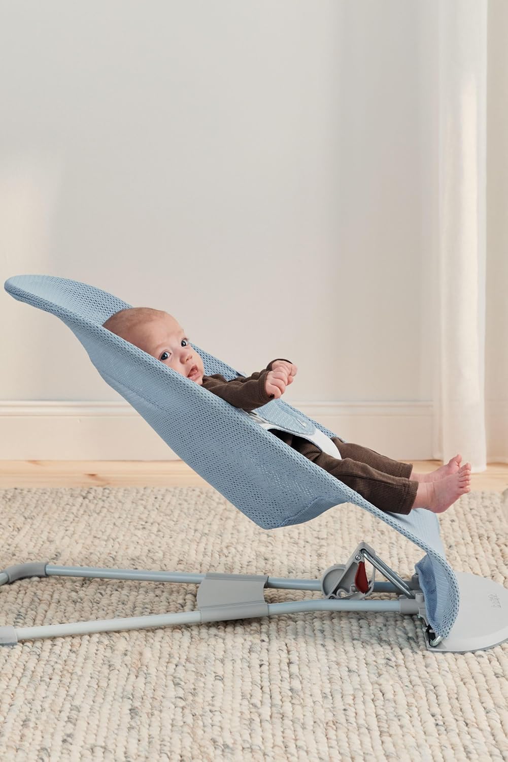 BabyBjörn Hamaca Balance Soft, Tejido/Jersey, Salvia claro/Gris
