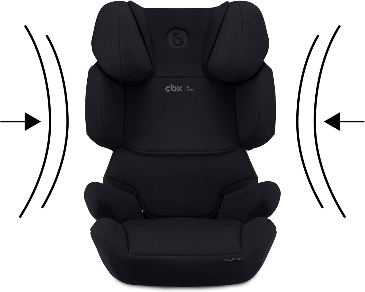 CBX by CYBEX Silla de coche infantil Solution X i-Fix, Para coches con y sin ISOFIX, De 3 a 12 años aprox. (100 - 150 cm), De 15 a 50 kg aprox., Negro (Pure Black)