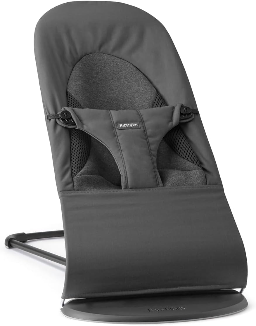 BabyBjörn Hamaca Balance Soft, Tejido/Jersey, Salvia claro/Gris