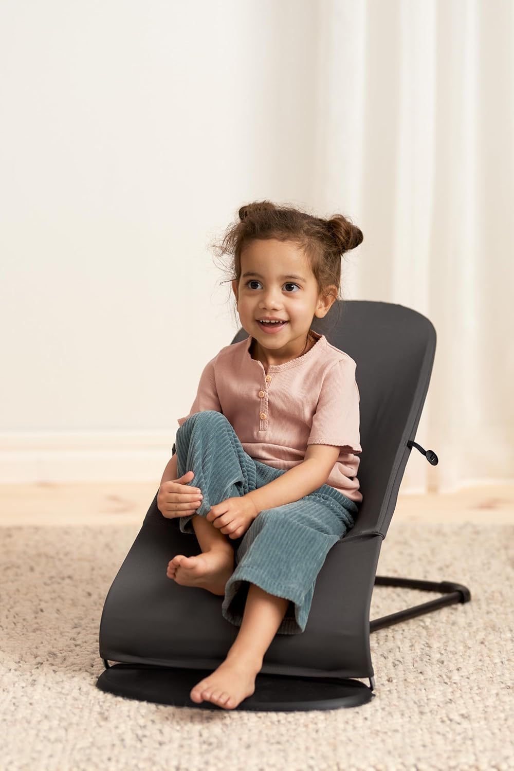 BabyBjörn Hamaca Balance Soft, Tejido/Jersey, Salvia claro/Gris