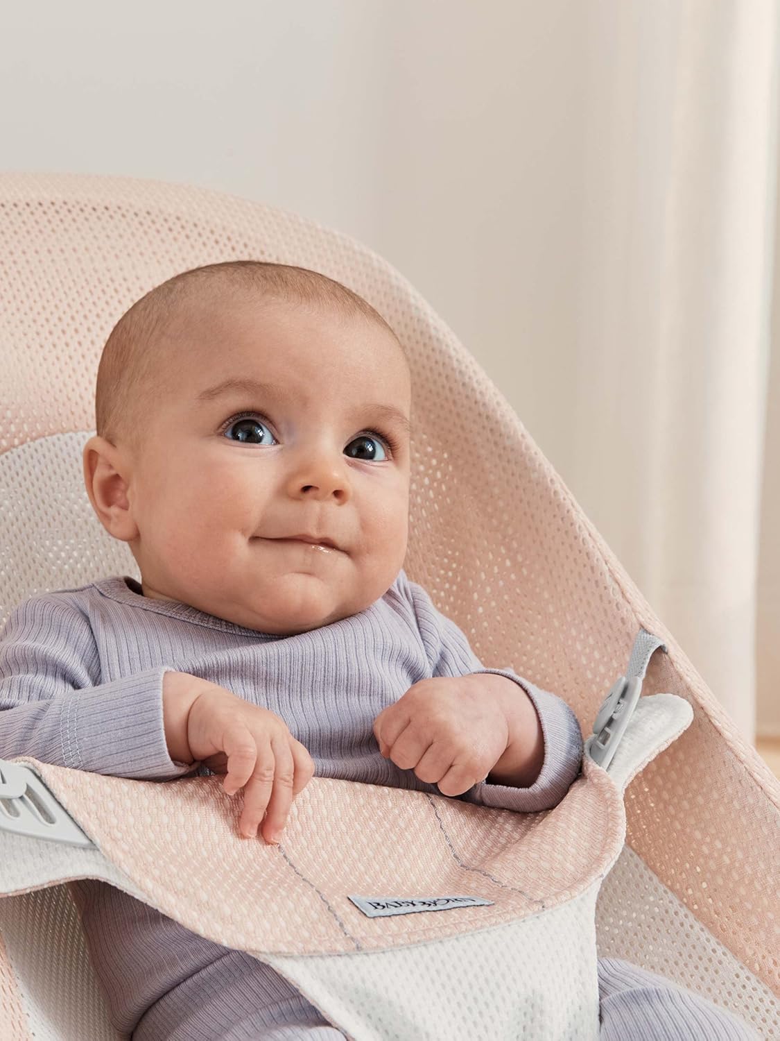 BabyBjörn Hamaca Balance Soft, Tejido/Jersey, Salvia claro/Gris