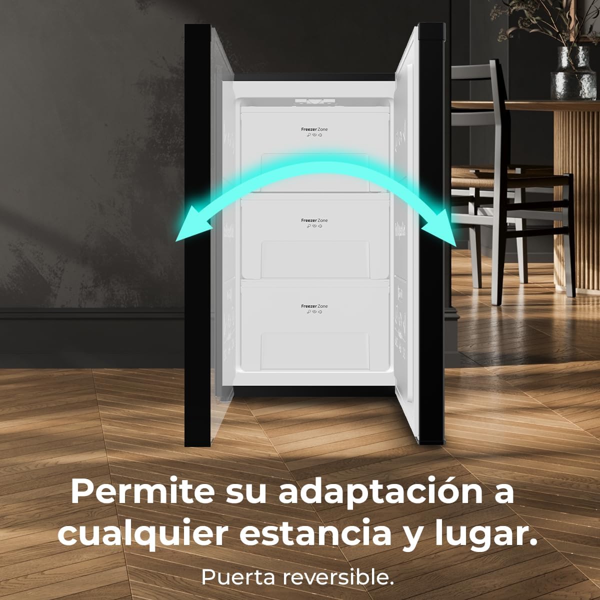 Cecotec Congelador Vertical Sobremesa 87L Bolero CoolMarket TF 87 Black. 83,6 cm de Altura y 50,6 cm de Ancho, Bajo Consumo, Puerta Plana y Reversible, Diseño Compacto, Blanco