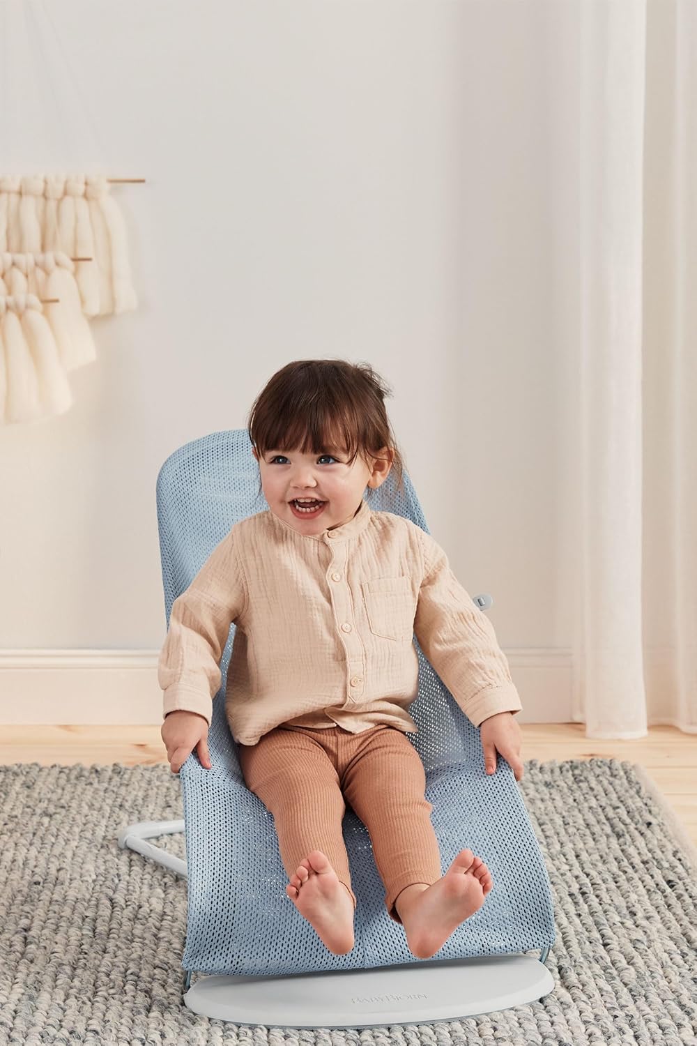 BabyBjörn Hamaca Balance Soft, Tejido/Jersey, Salvia claro/Gris