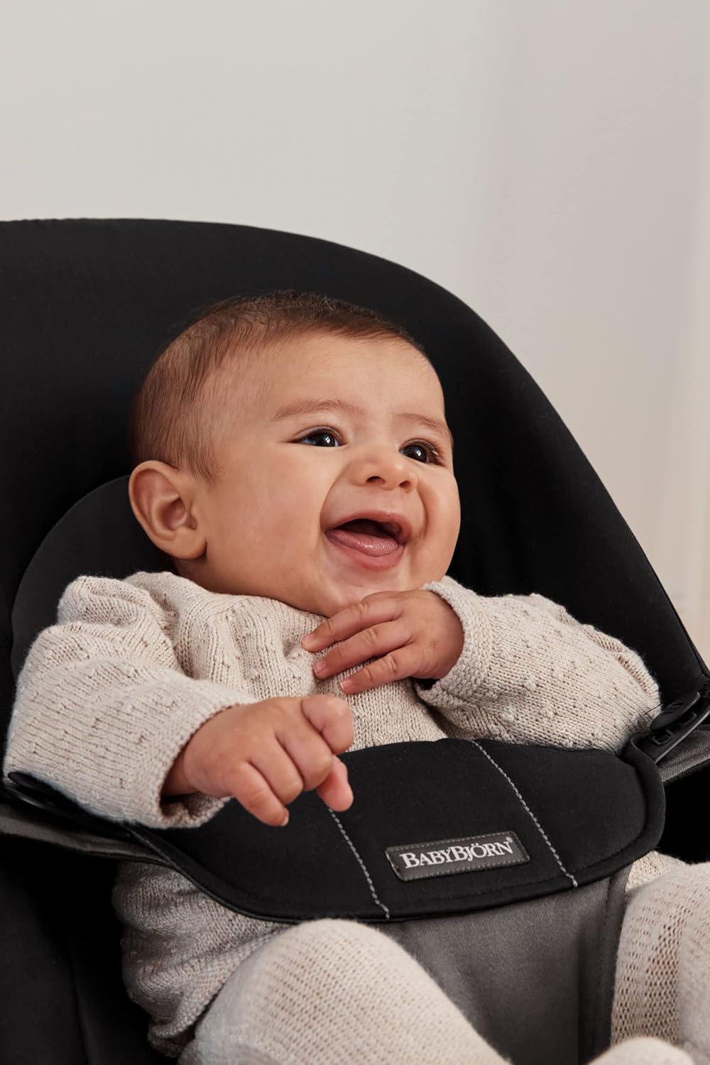 BabyBjörn Hamaca Balance Soft, Tejido/Jersey, Salvia claro/Gris