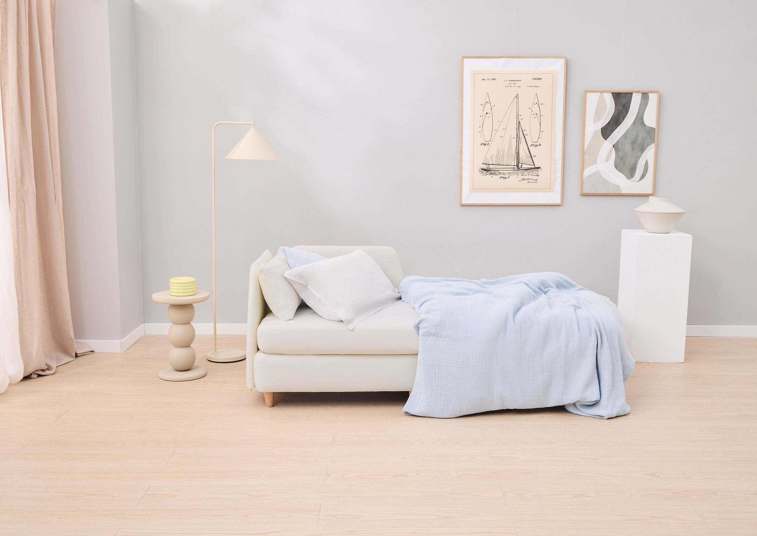 EL SOFÁ MODULAR - 3 módulos, con puff and brazos