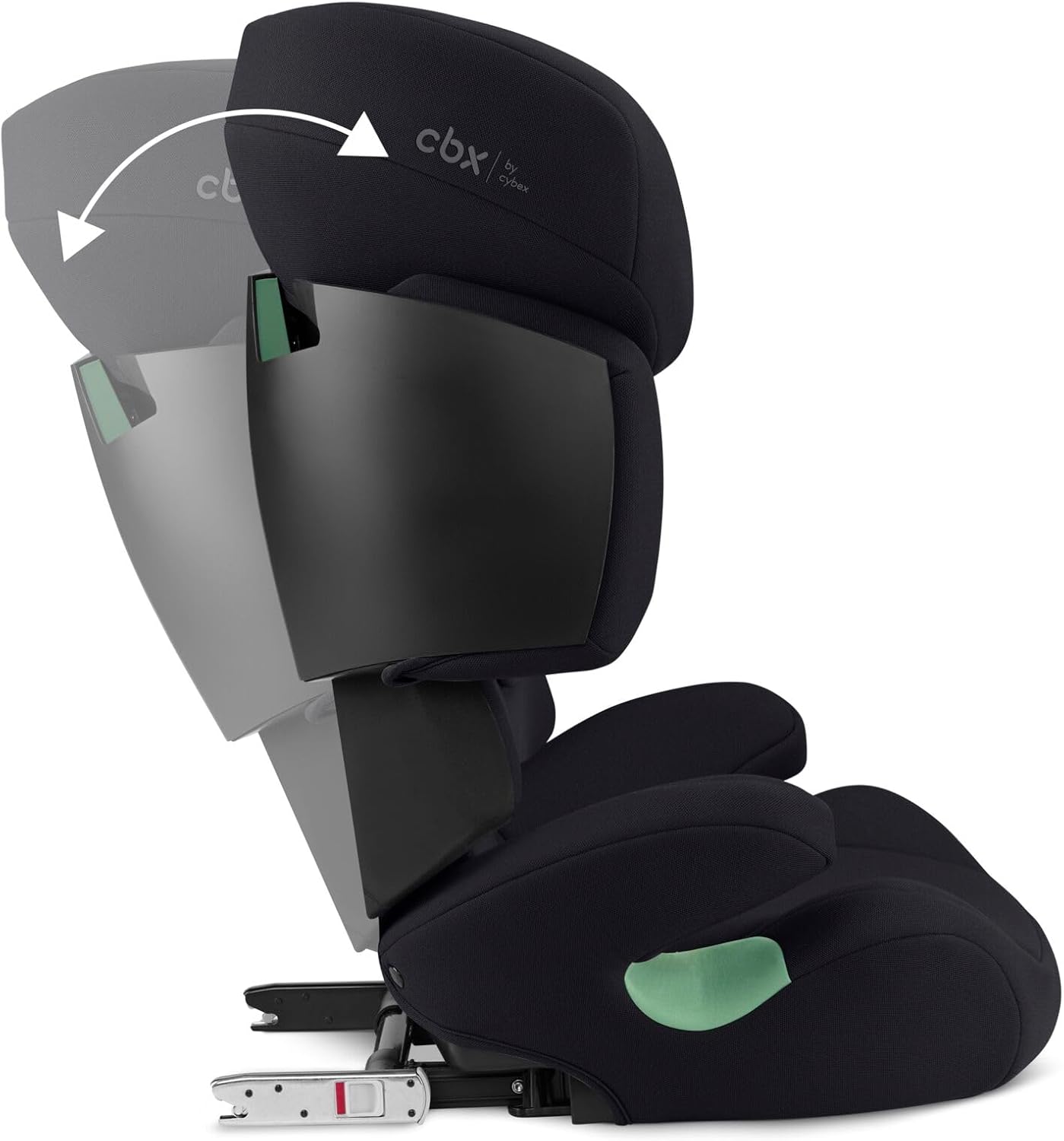 CBX by CYBEX Silla de coche infantil Solution X i-Fix, Para coches con y sin ISOFIX, De 3 a 12 años aprox. (100 - 150 cm), De 15 a 50 kg aprox., Negro (Pure Black)