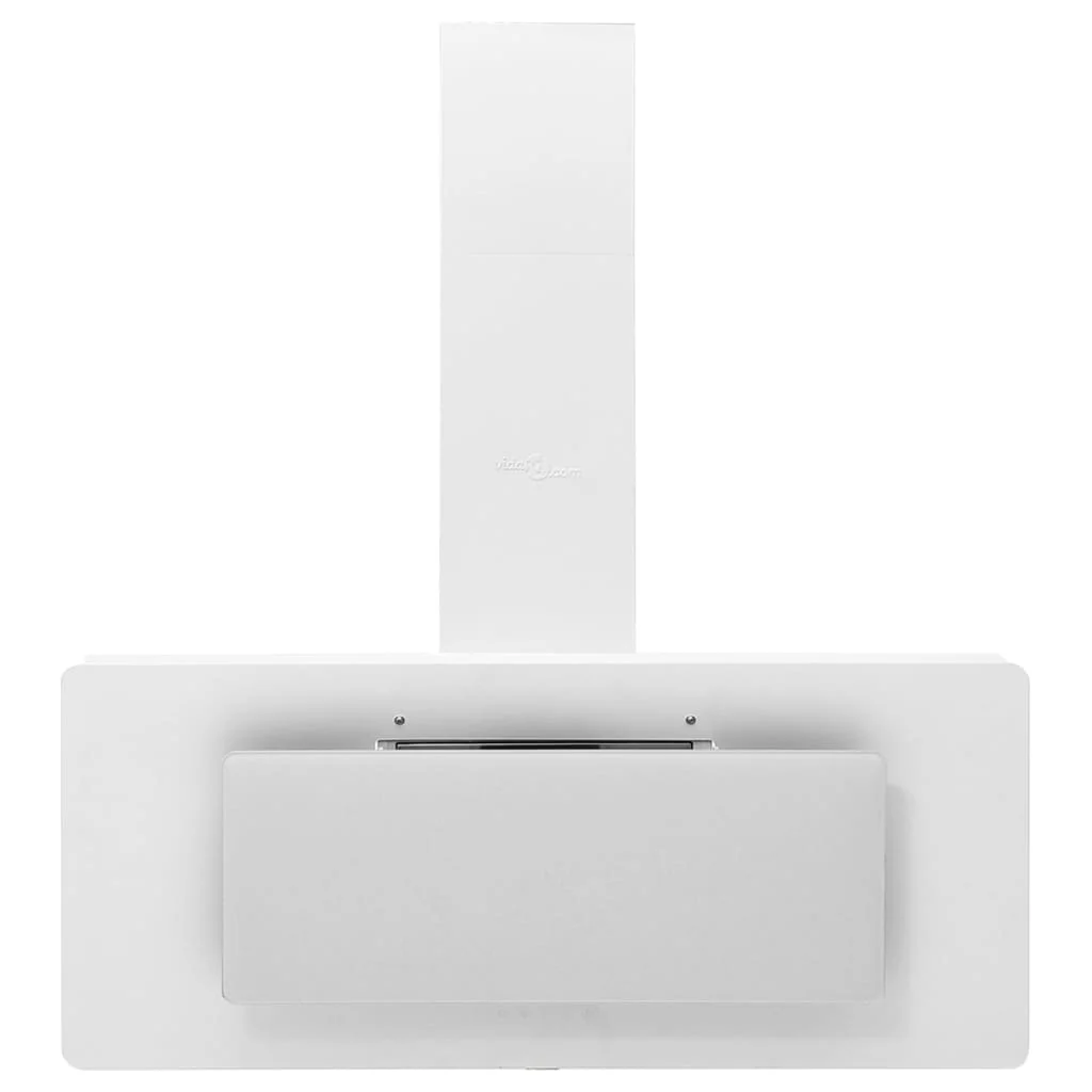 Campana extractora acero inoxidable vidrio templado blanco 90cm v1659