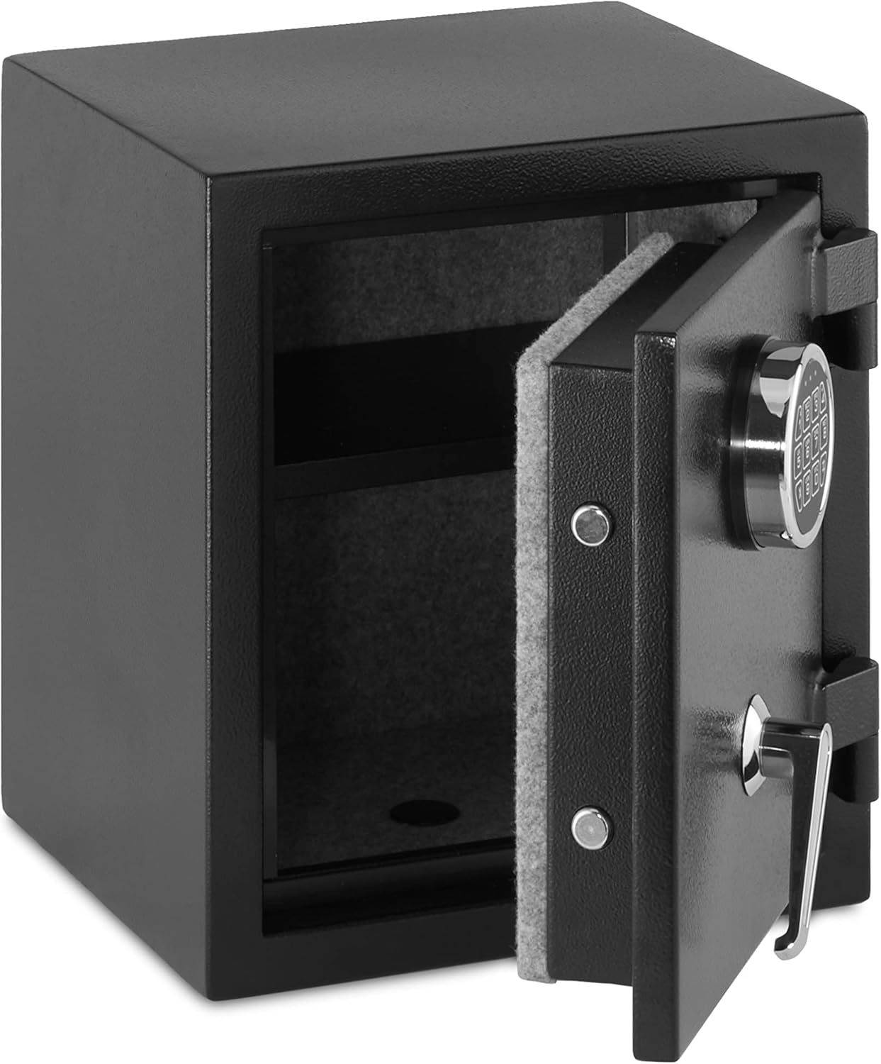 Amazon Basics Fireproof Safe with Programmable Electronic Keypad, 60 L, Black, 43 x 35 x 66 cm (W x D x H)