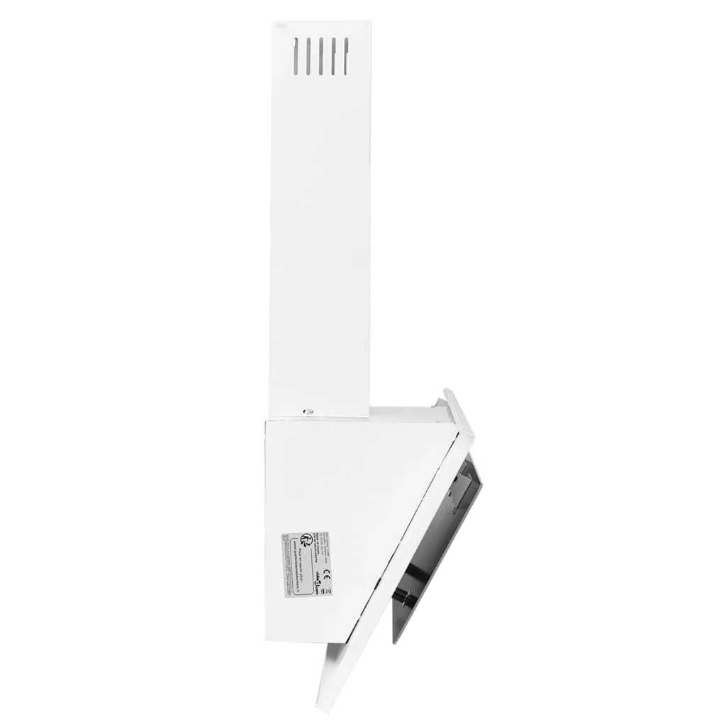 Campana extractora acero inoxidable vidrio templado blanco 90cm v1659
