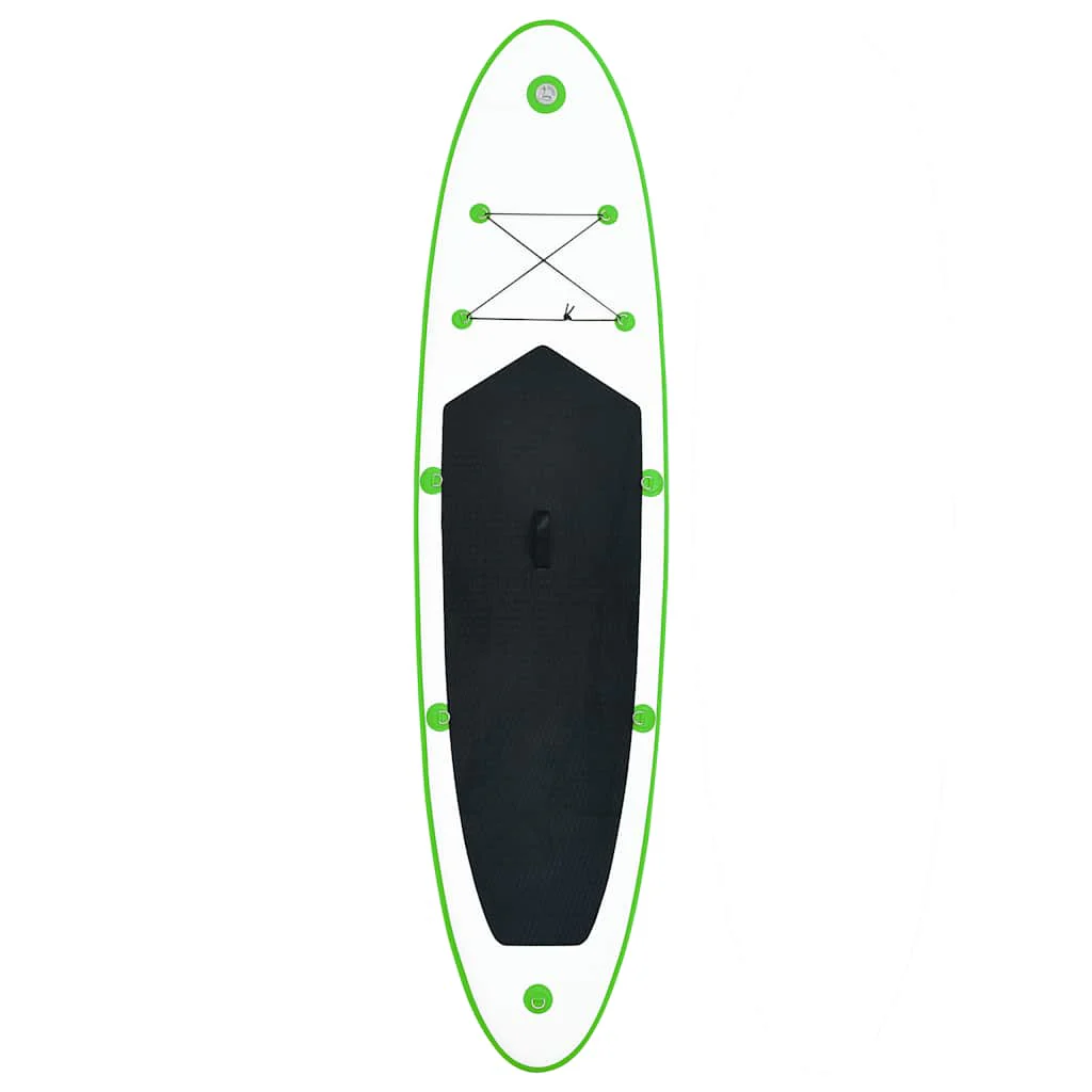 Juego de tabla de paddle surf hinchable verde y blanco v7930