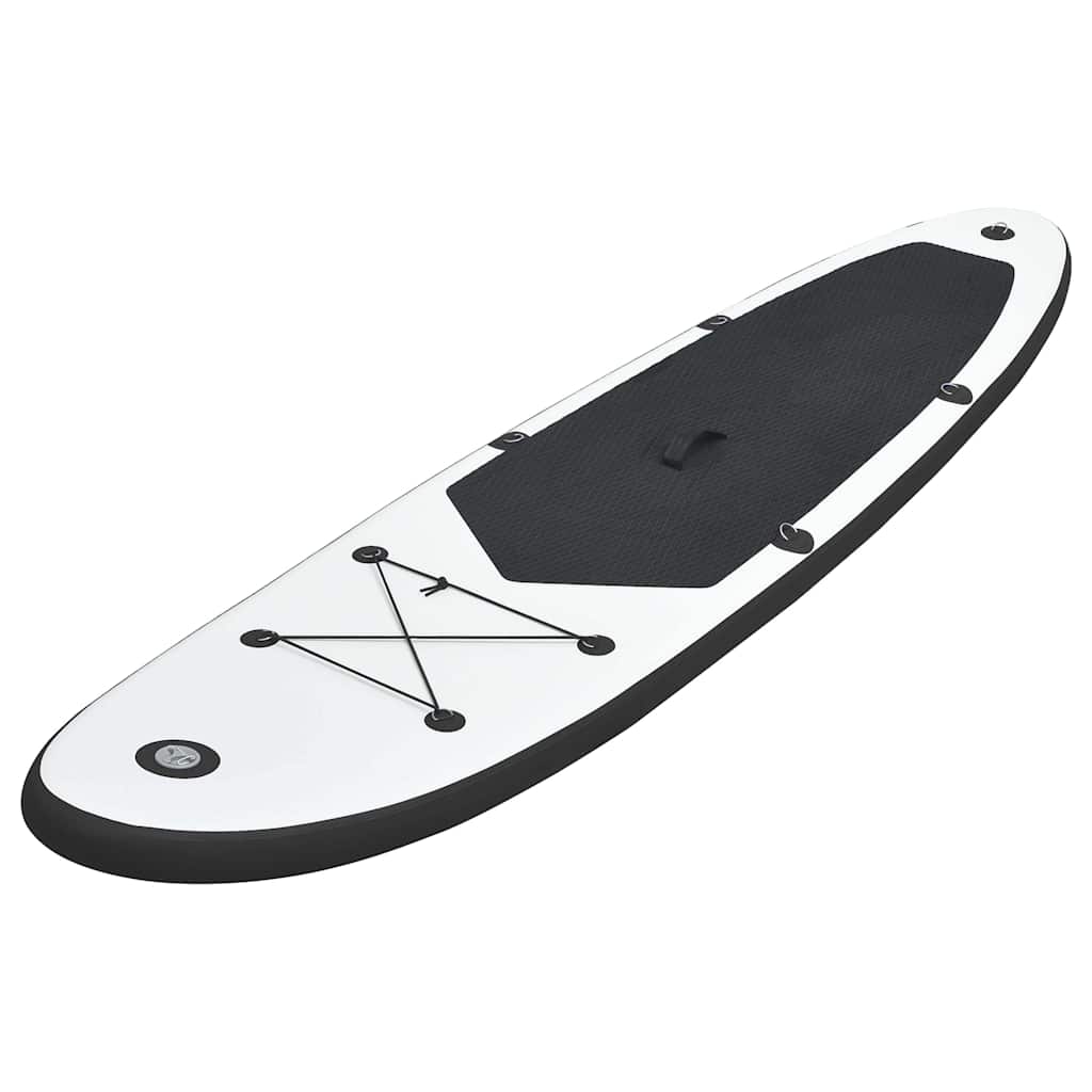 Juego de tabla de paddle surf hinchable blanco y negro v7909