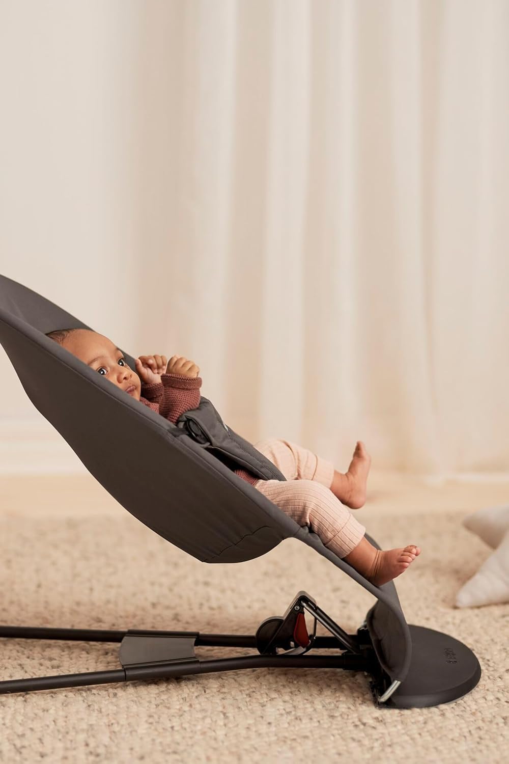 BabyBjörn Hamaca Balance Soft, Tejido/Jersey, Salvia claro/Gris