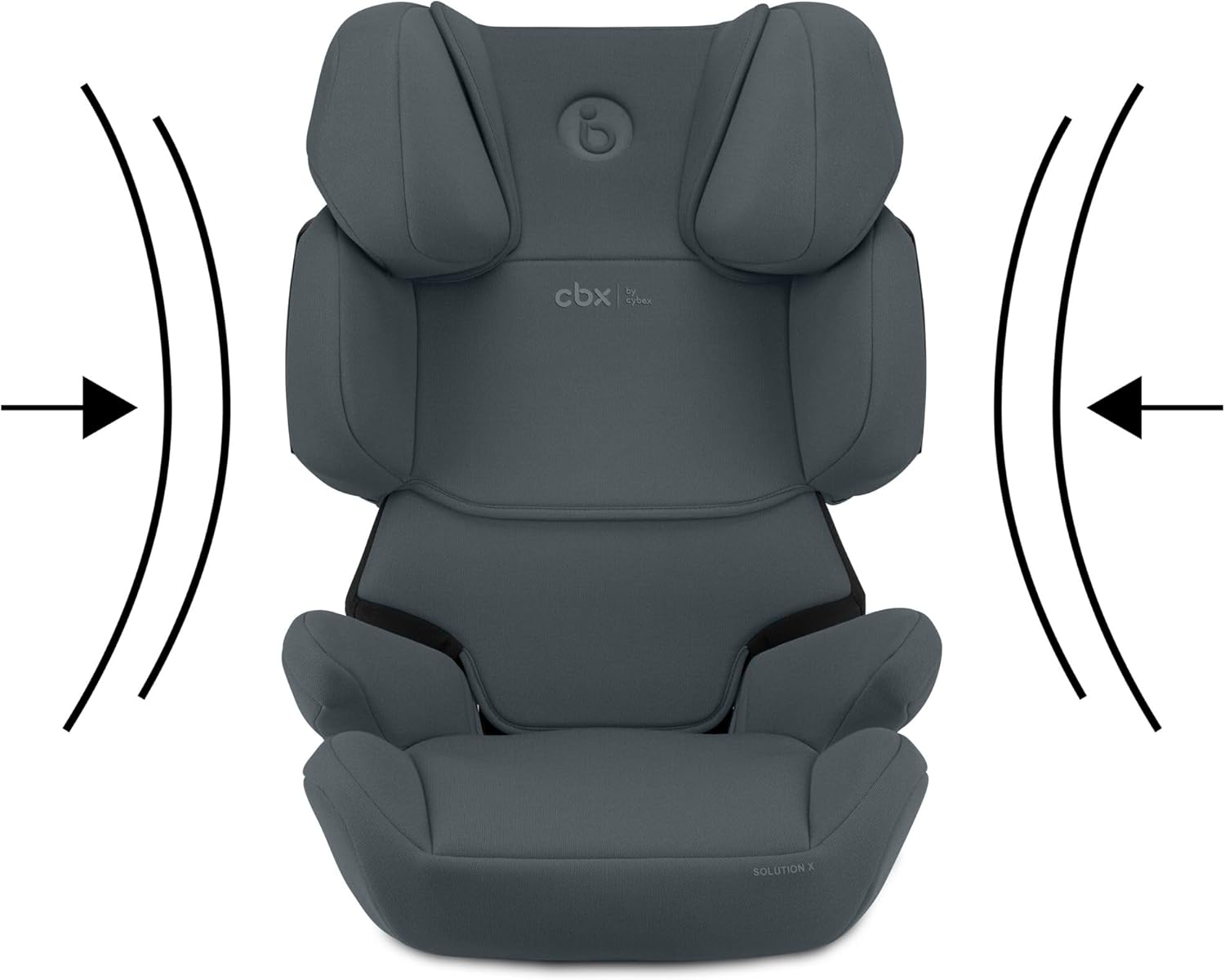 CBX by CYBEX Silla de coche infantil Solution X i-Fix, Para coches con y sin ISOFIX, De 3 a 12 años aprox. (100 - 150 cm), De 15 a 50 kg aprox., Negro (Pure Black)