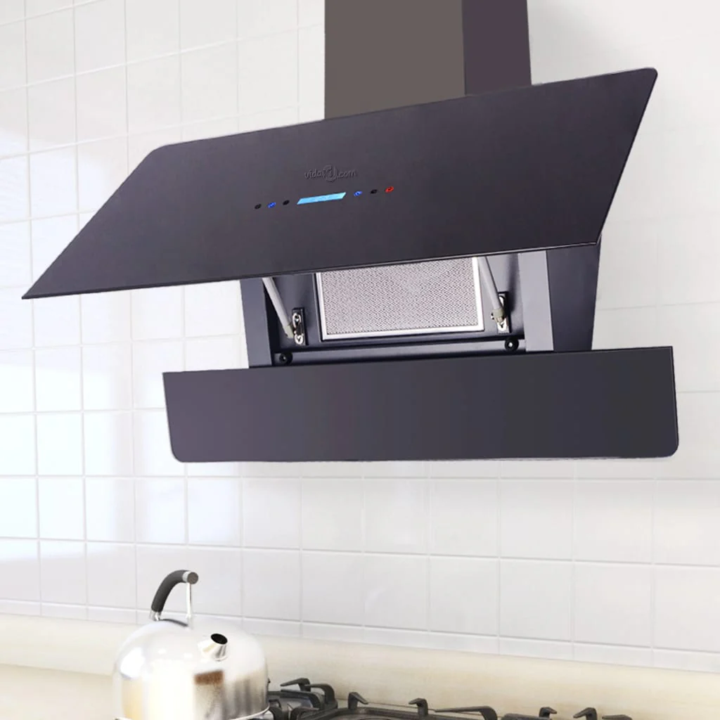 Campana extractora con pantalla táctil negro 900 mm v0041