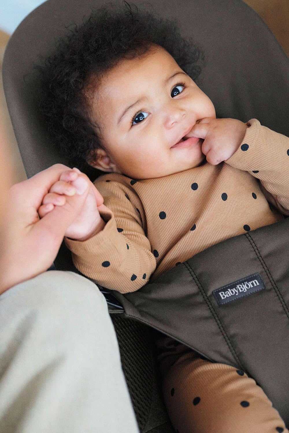 BabyBjörn Hamaca Balance Soft, Tejido/Jersey, Salvia claro/Gris