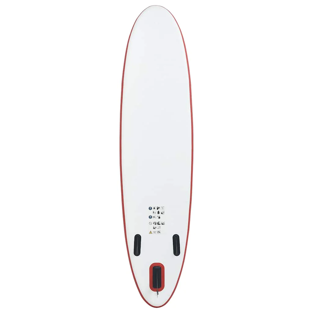 Juego de tabla de paddle surf hinchable rojo y blanco v7992