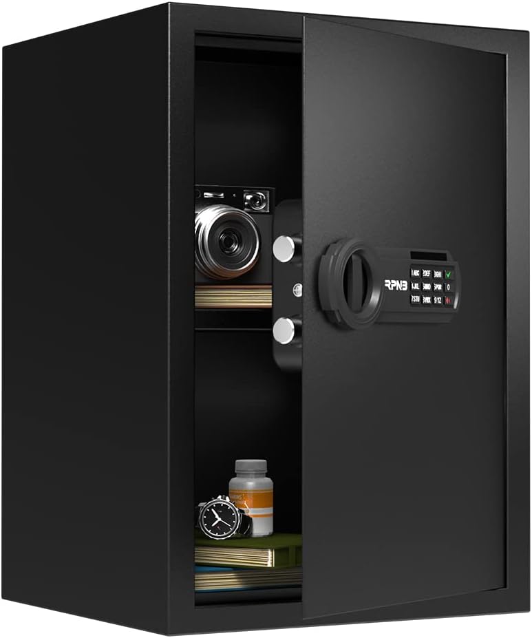 RPNB Luxury Safe and Lock, Safe, Digital Keypad Safe, Good Preservation for Home, Hotel and Office, Trade, Jewelry, Guns, Species. 51L