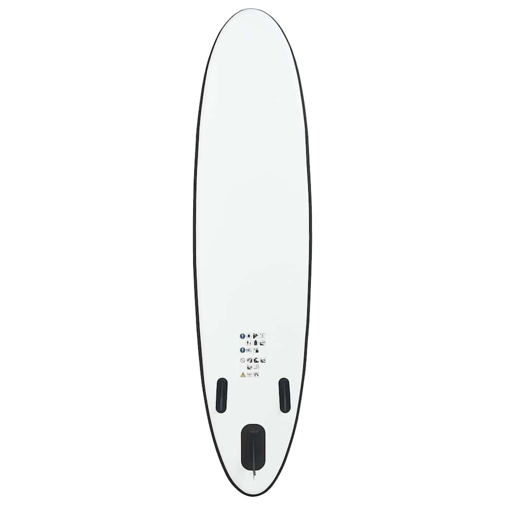 Juego de tabla de paddle surf hinchable blanco y negro v7909