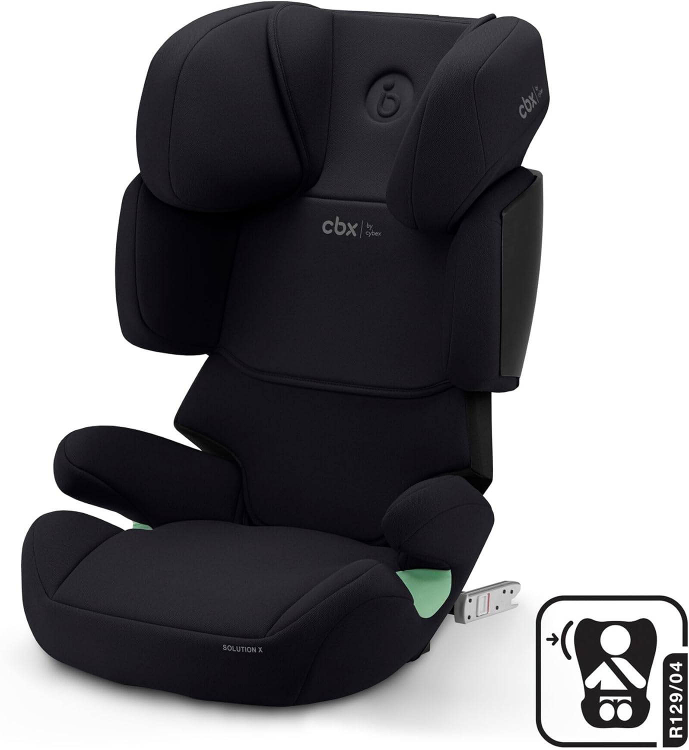 CBX by CYBEX Silla de coche infantil Solution X i-Fix, Para coches con y sin ISOFIX, De 3 a 12 años aprox. (100 - 150 cm), De 15 a 50 kg aprox., Negro (Pure Black)