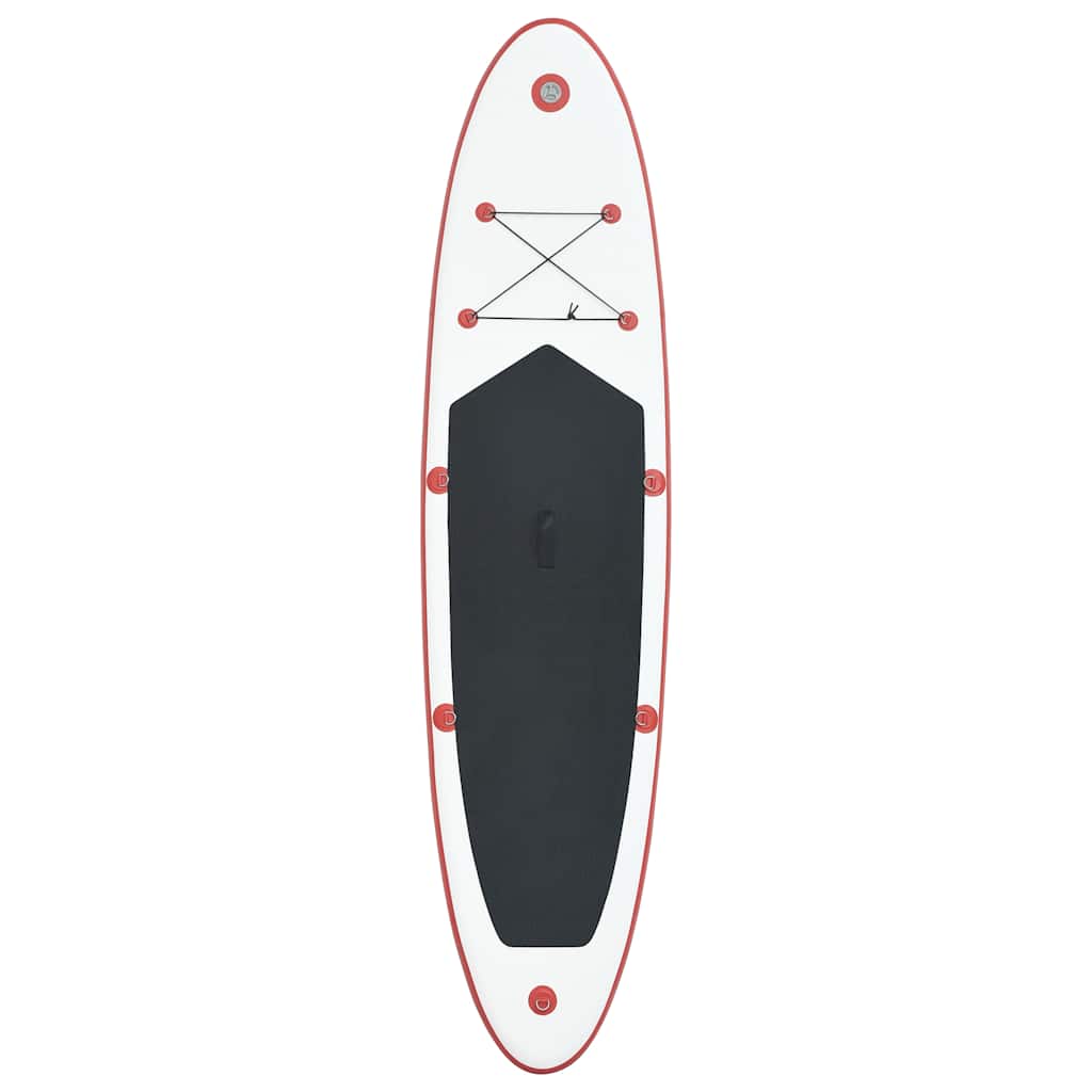 Juego de tabla de paddle surf hinchable rojo y blanco v7992