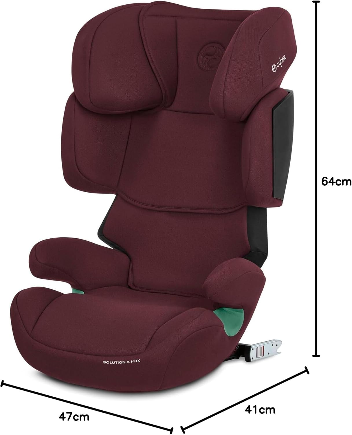 CBX by CYBEX Silla de coche infantil Solution X i-Fix, Para coches con y sin ISOFIX, De 3 a 12 años aprox. (100 - 150 cm), De 15 a 50 kg aprox., Negro (Pure Black)