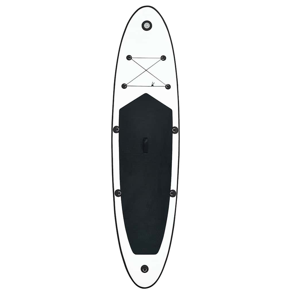 Juego de tabla de paddle surf hinchable blanco y negro v7909